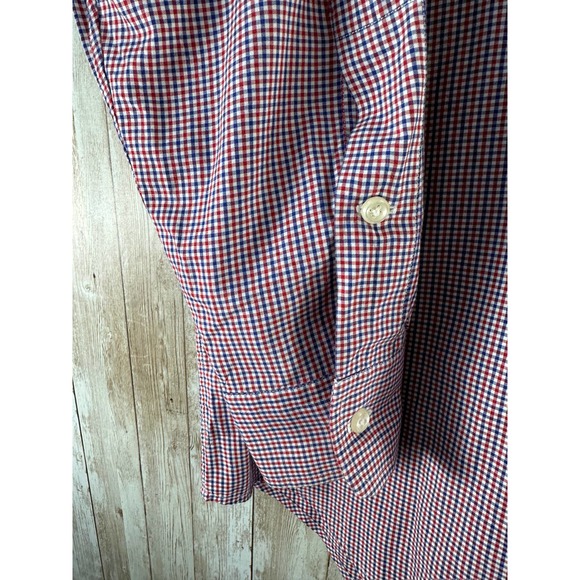 Ralph Lauren Men's Button Up Shirt Sz M‎ 15.5 Red Blue Check Yarmouth Cotton - Picture 4 of 8